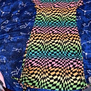 Vibrant Geometric Pattern Dress